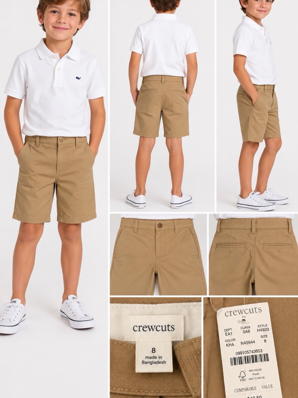 Crewcuts Boys' Khaki Shorts - Tan